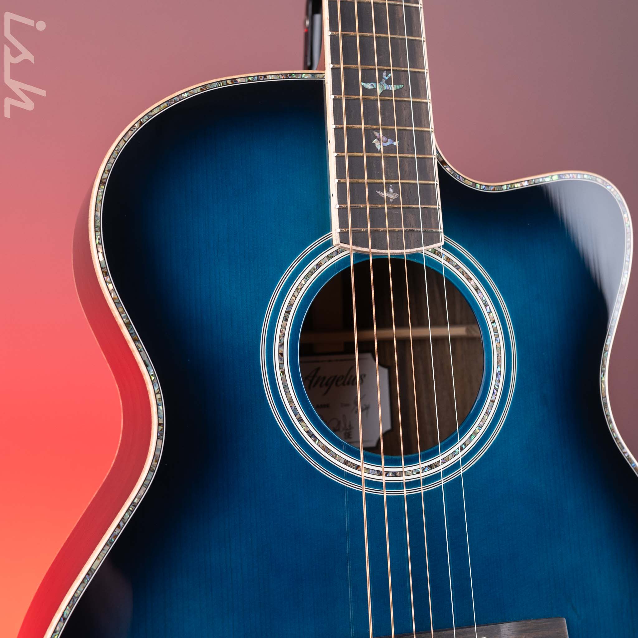 PRS SE Angelus A60E Acoustic-Electric Guitar Cobalt Blue Burst