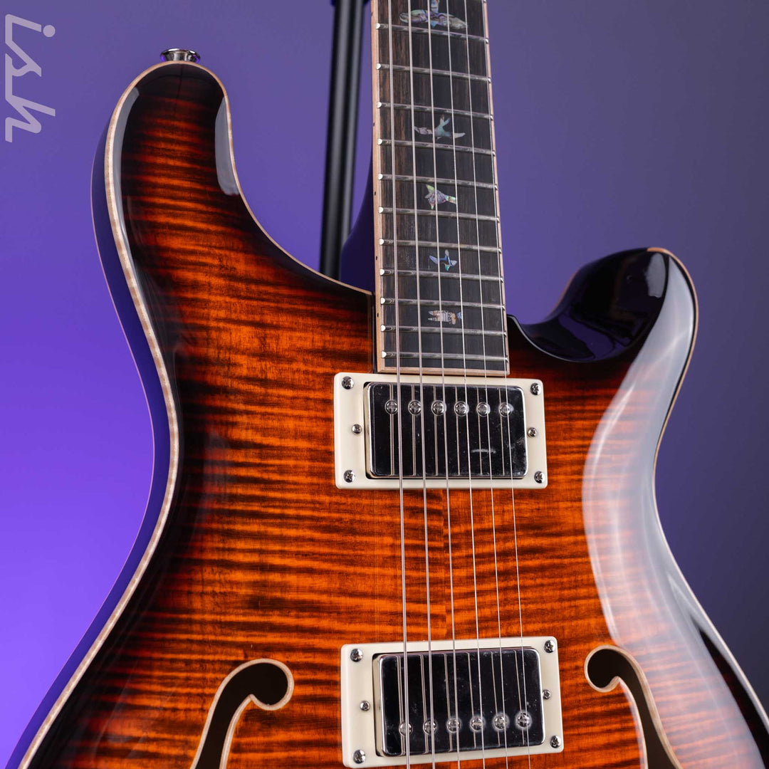PRS SE Hollowbody II Piezo Orange Tiger Smokeburst *2025 Release!*