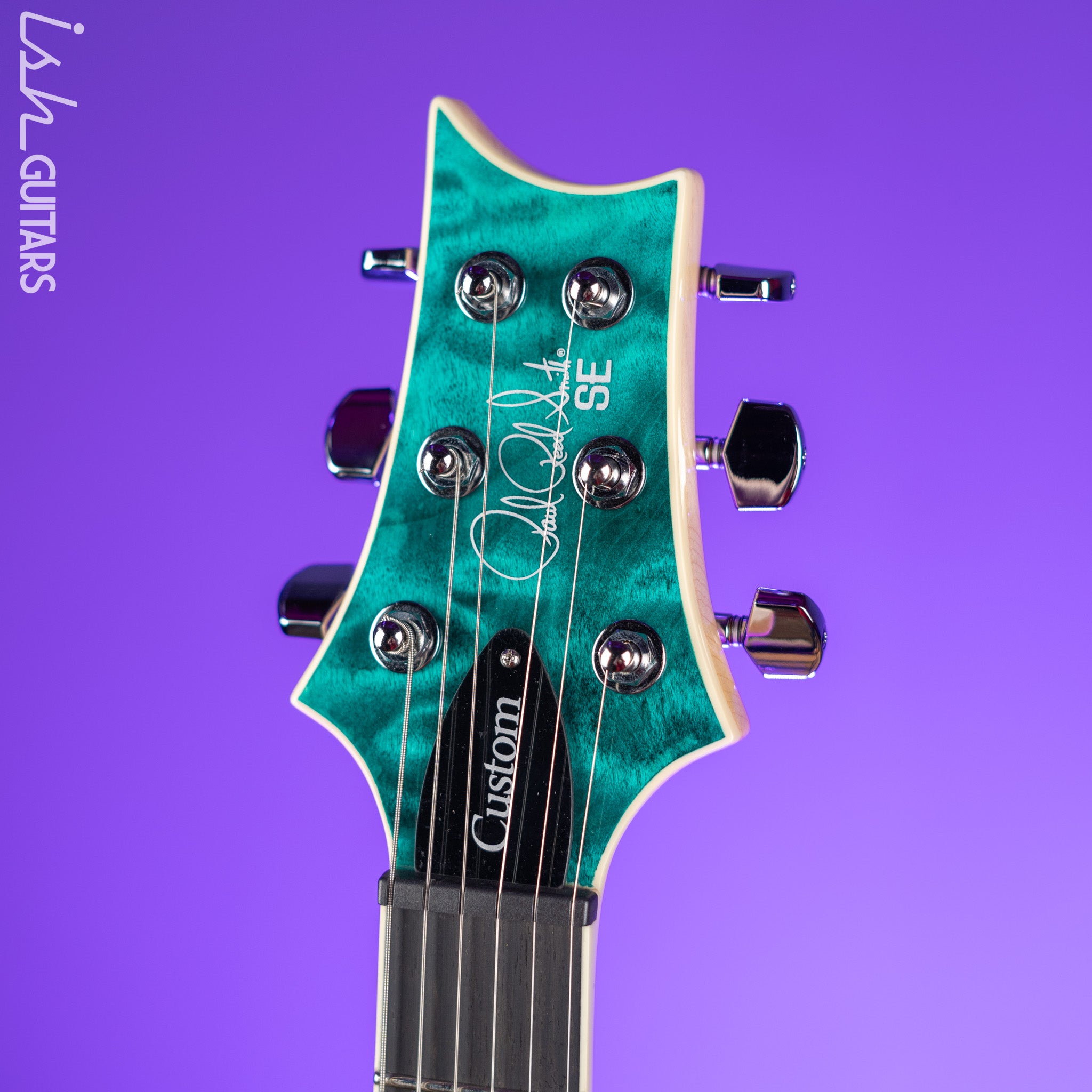 PRS SE Custom 24 Quilt Turquoise Electric Guitar – Ish Guitars