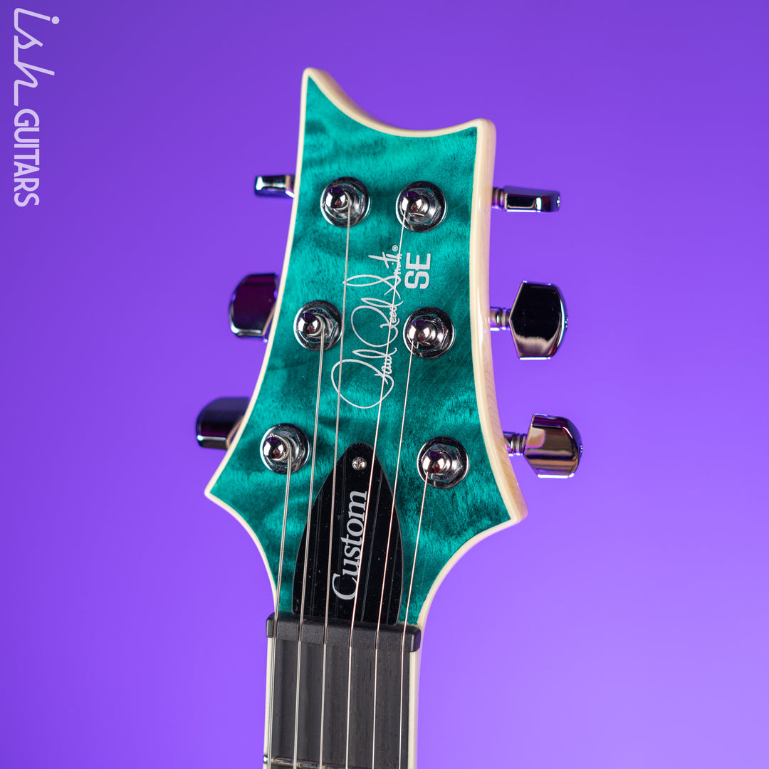 PRS SE Custom 24 Quilt Turquoise Electric Guitar