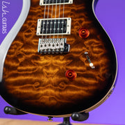 PRS SE Custom 24 Quilt Black Gold Sunburst Electric Guitar
