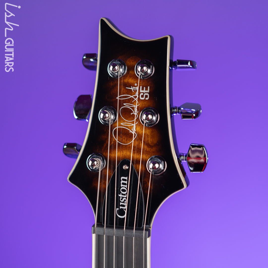 PRS SE Custom 24 Quilt Black Gold Sunburst Electric Guitar
