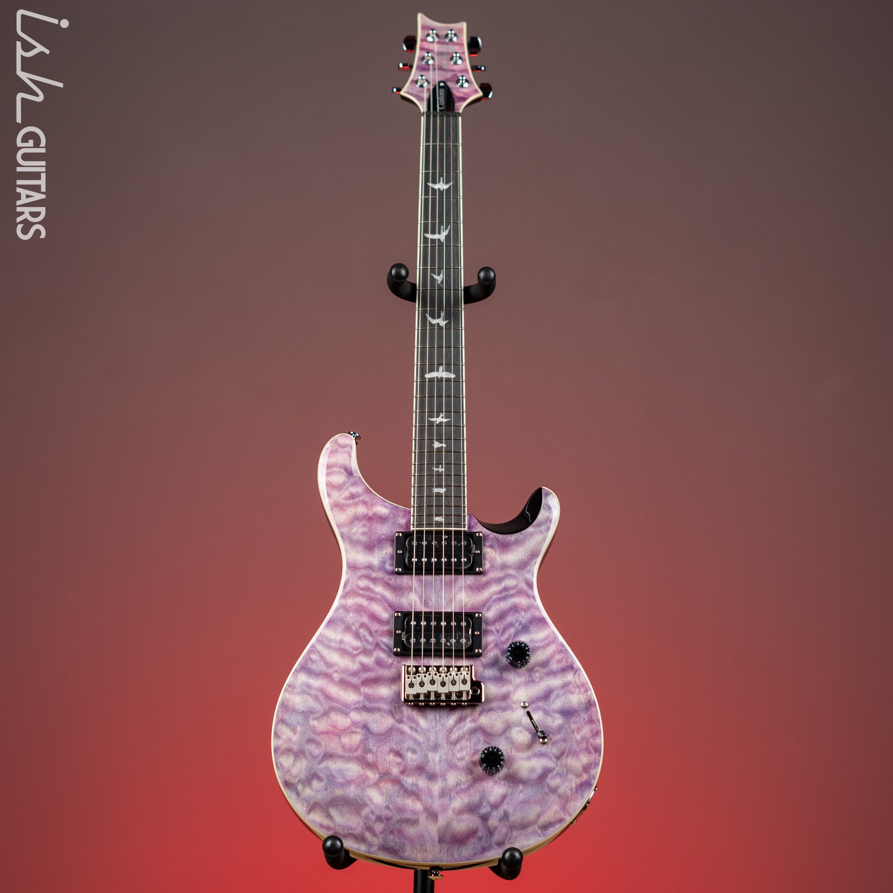 PRS SE Custom 24 Quilt Violet Electric Guitar – Ish Guitars