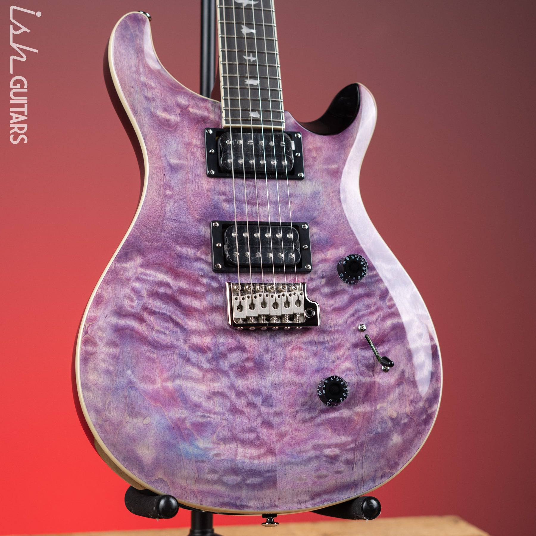 PRS SE Custom 24 Quilt Electric Guitar Violet – Ish Guitars