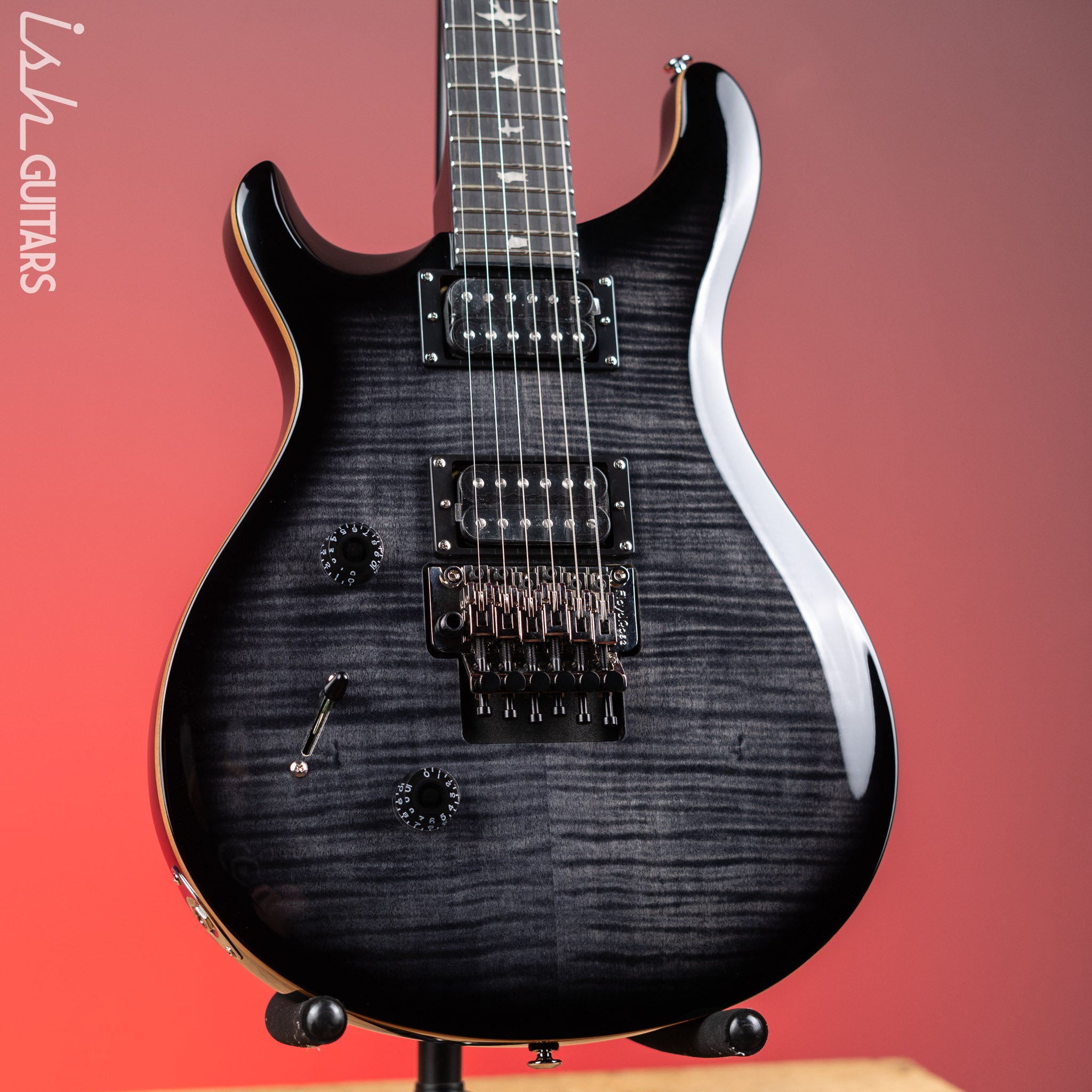 PRS SE Custom 24 “Floyd” Left-Handed Charcoal Burst – Ish Guitars