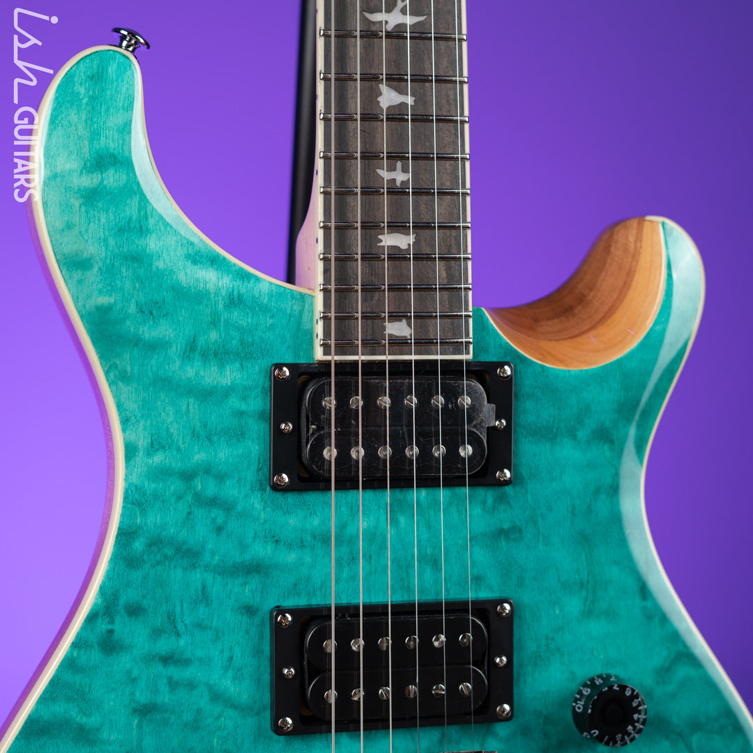 PRS SE Custom 24 Quilt Turquoise Electric Guitar