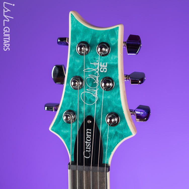 エレキギター PRS SE CUSTOM 24 QUILT turquoise PRS SE Custom 24 Quilt Electric Guitar Turquoise w/ Gigbag