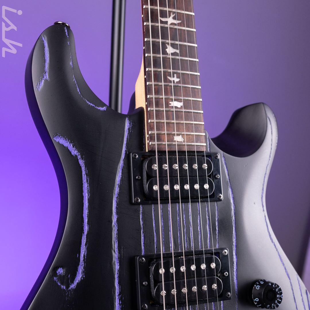 2024 PRS SE CE24 Swamp Ash Limited Edition Sandblasted Purple