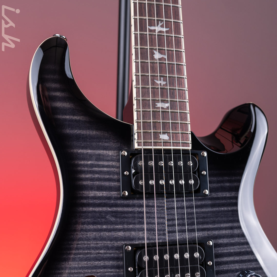 2024 PRS SE Custom 24 Semi-Hollow Piezo Charcoal Burst