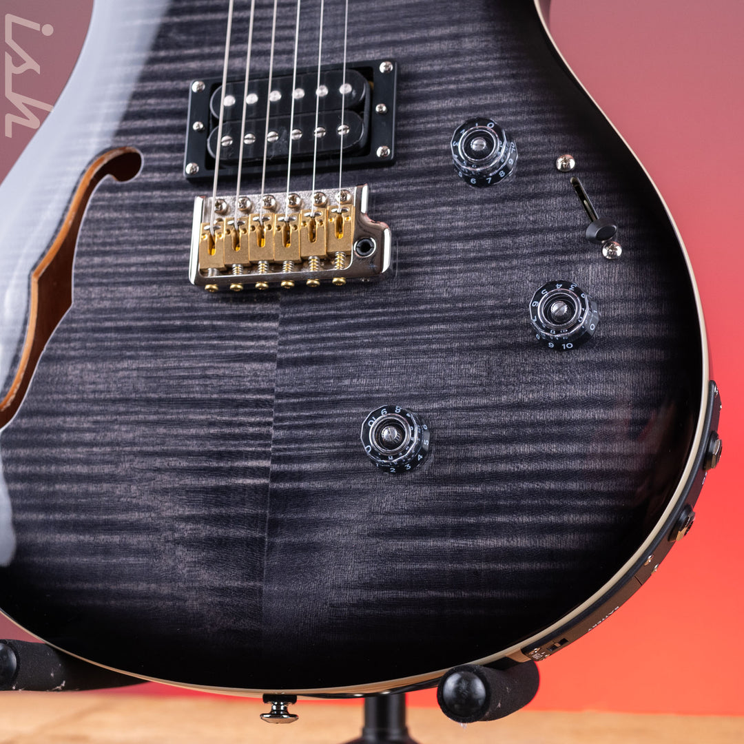 2024 PRS SE Custom 24 Semi-Hollow Piezo Charcoal Burst