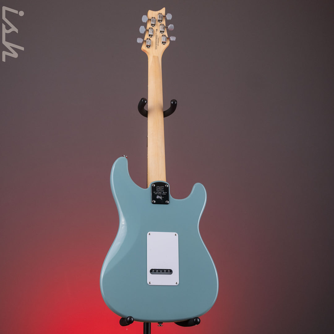 2024 PRS SE Silver Sky Lefty Stone Blue - Rosewood Board