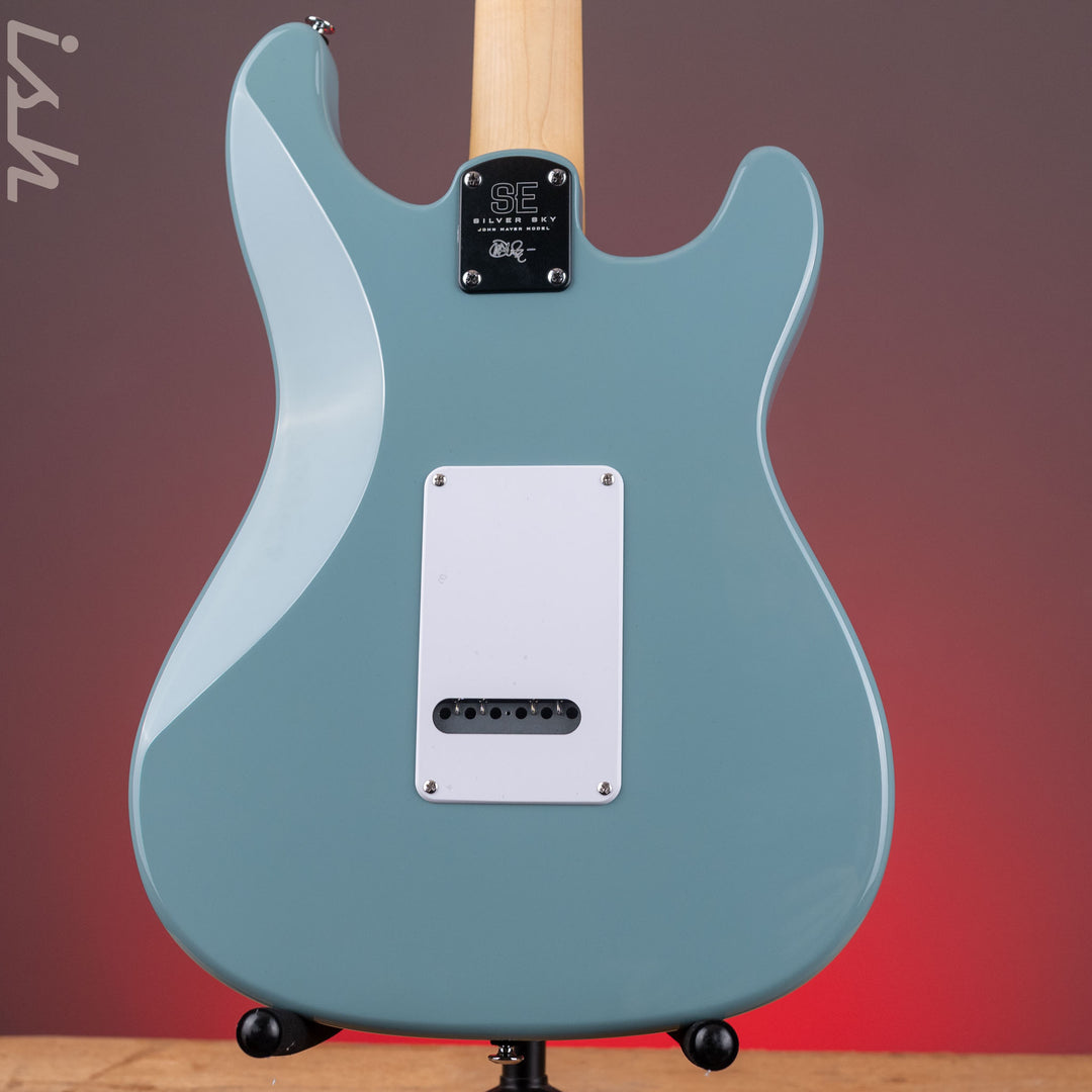 2024 PRS SE Silver Sky Lefty Stone Blue - Rosewood Board