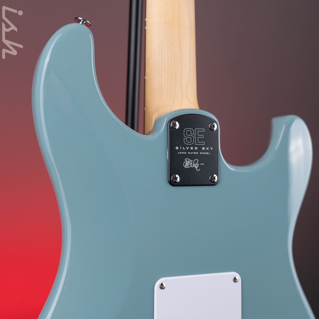 2024 PRS SE Silver Sky Lefty Stone Blue - Rosewood Board