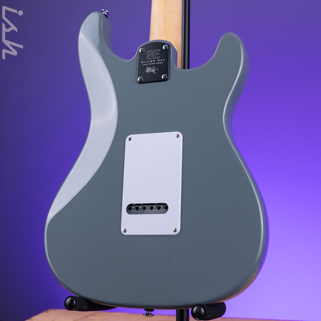 2024 PRS SE Silver Sky Lefty Storm Gray - Rosewood Board