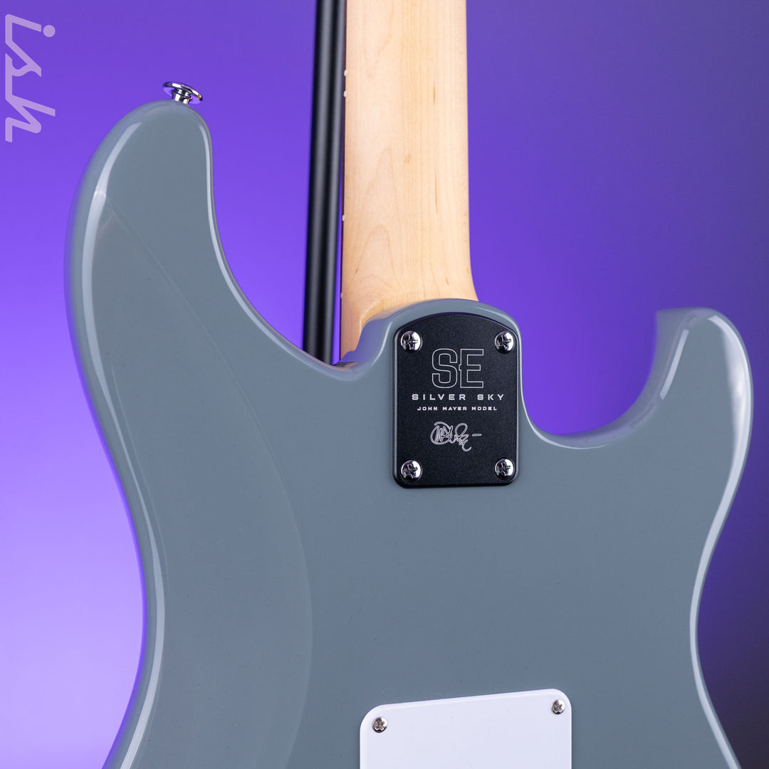 2024 PRS SE Silver Sky Lefty Storm Gray - Rosewood Board