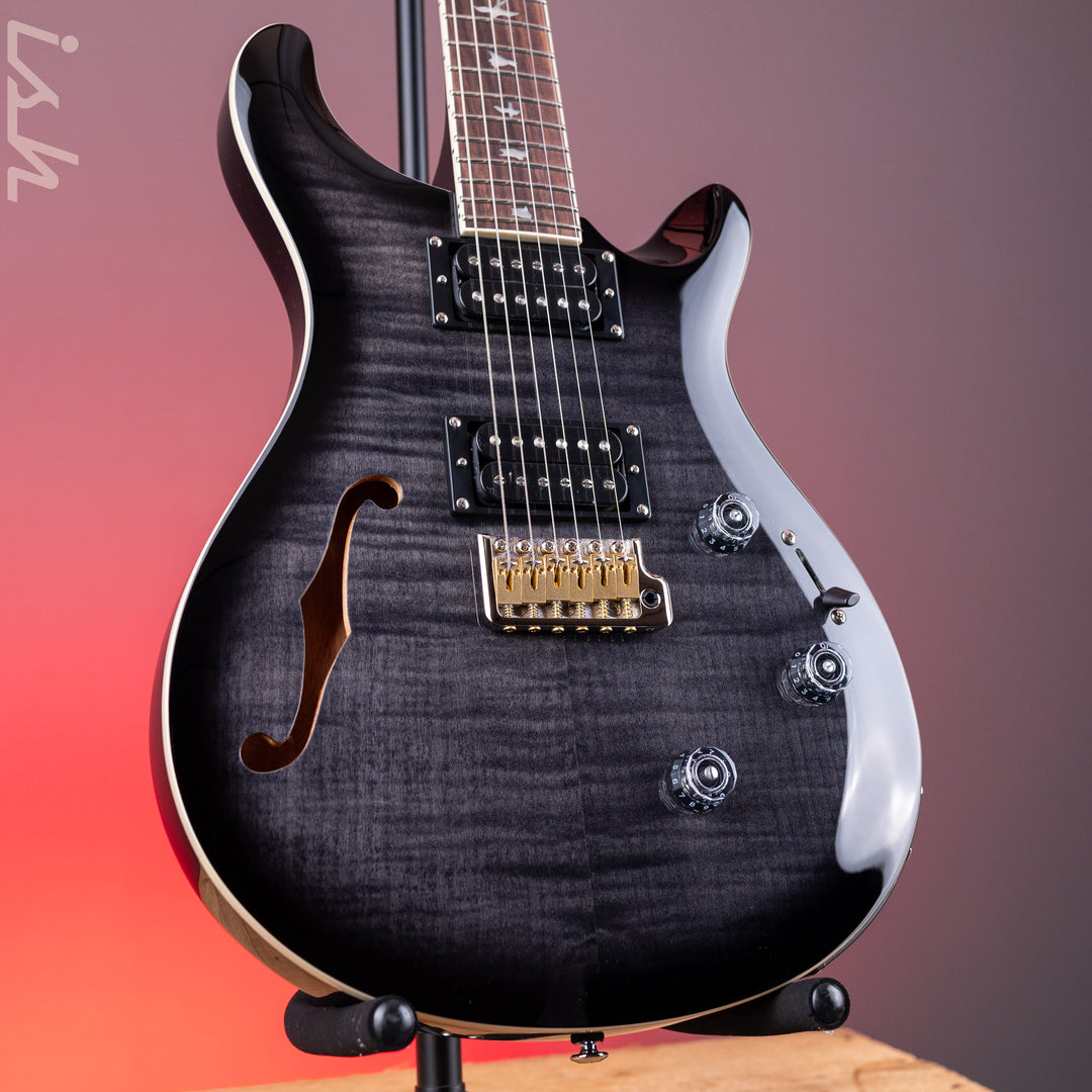 2024 PRS SE Custom 24 Semi-Hollow Piezo Charcoal Burst