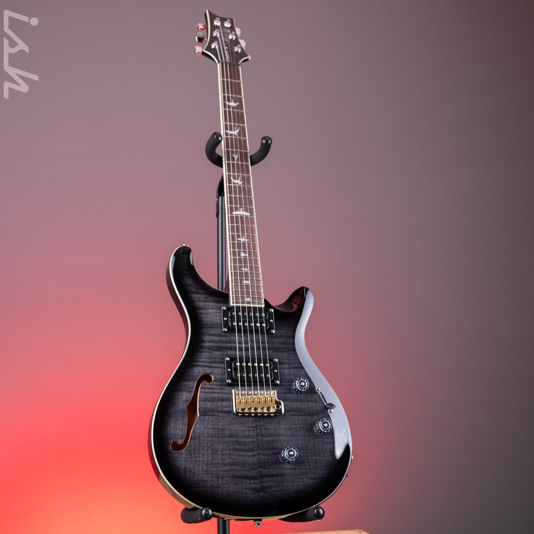 2024 PRS SE Custom 24 Semi-Hollow Piezo Charcoal Burst