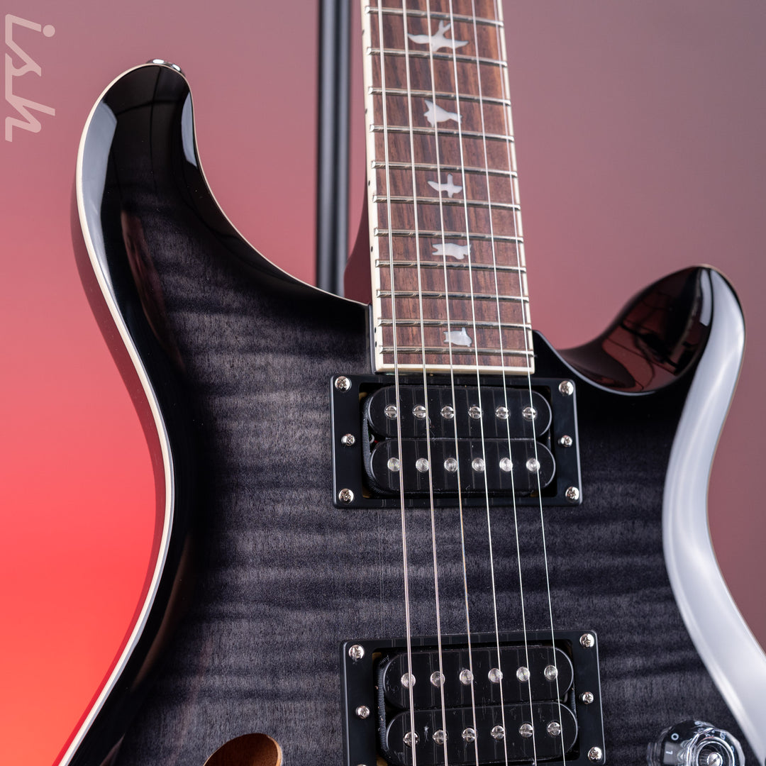 2024 PRS SE Custom 24 Semi-Hollow Piezo Charcoal Burst