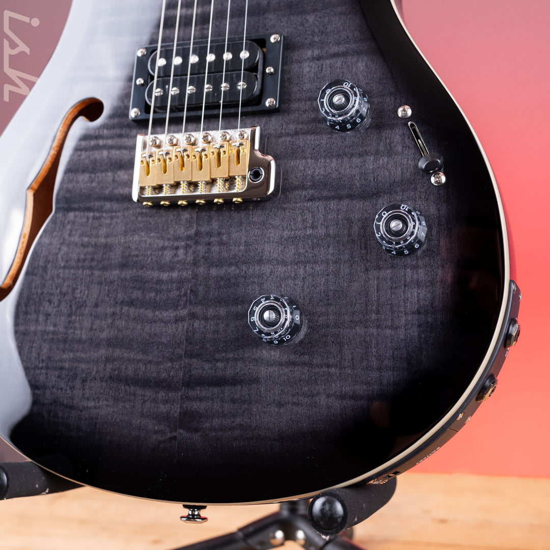 2024 PRS SE Custom 24 Semi-Hollow Piezo Charcoal Burst