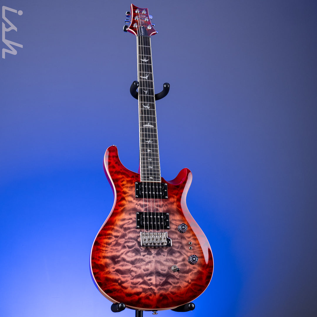 PRS SE Custom 24-08 Quilt Electric Guitar Charcoal Cherry Burst *2025 Release!*