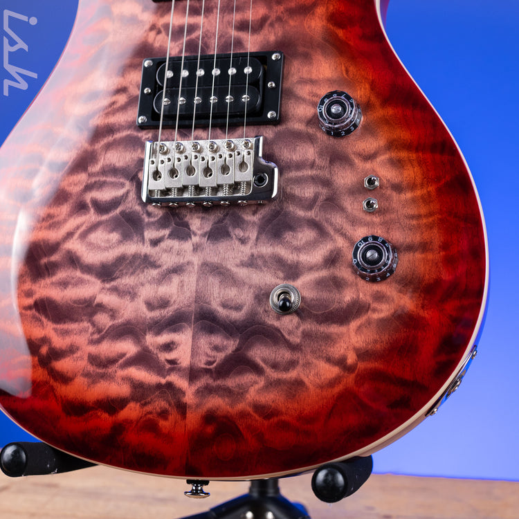 PRS SE Custom 24-08 Quilt Electric Guitar Charcoal Cherry Burst