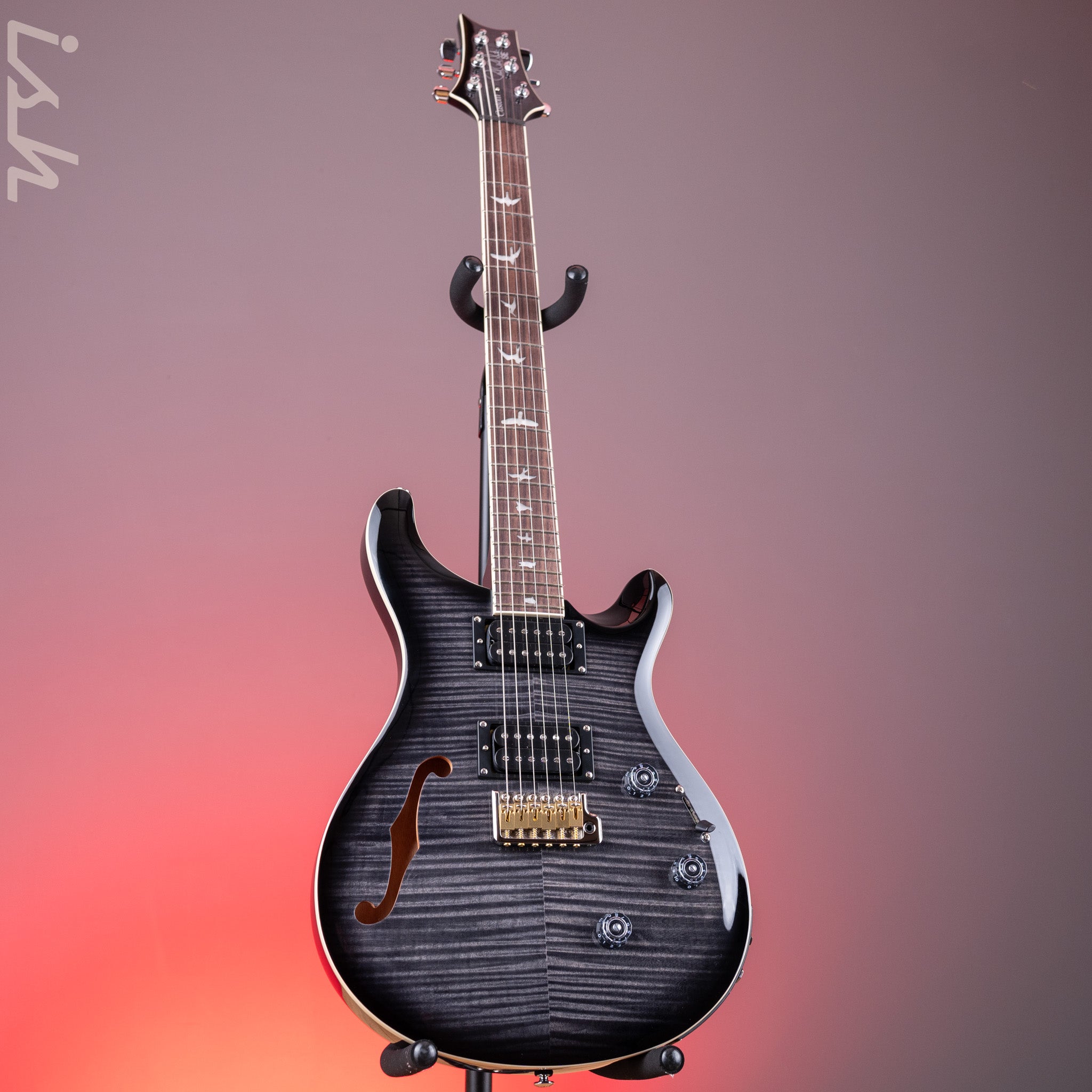PRS SE Custom 24 Semi-Hollow Piezo Charcoal Burst *2025 Release