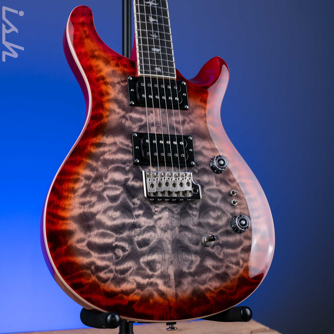PRS SE Custom 24-08 Quilt Electric Guitar Charcoal Cherry Burst *2025 Release!*