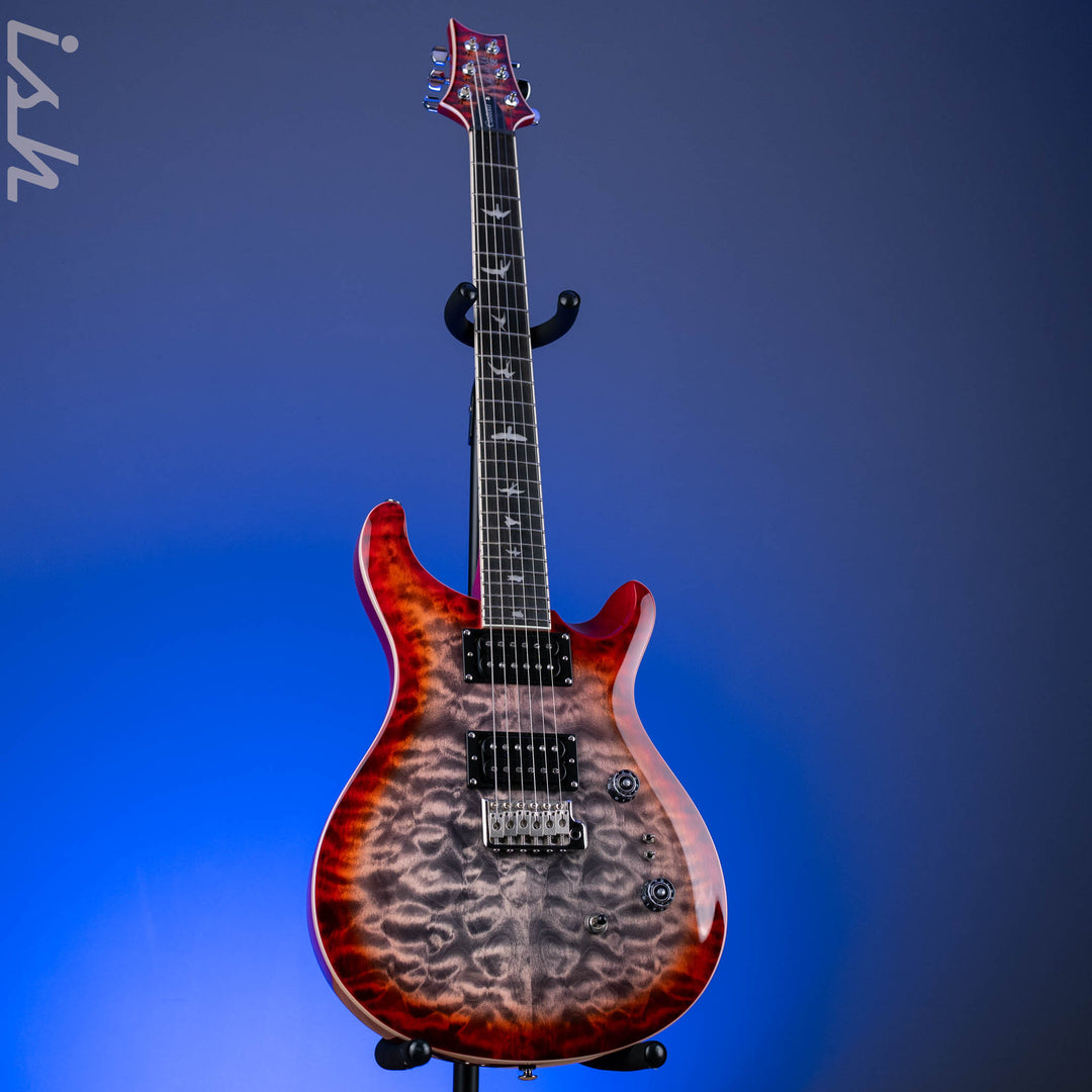 PRS SE Custom 24-08 Quilt Electric Guitar Charcoal Cherry Burst *2025 Release!*