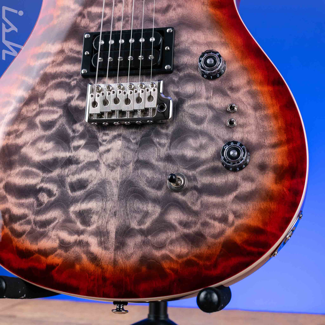 PRS SE Custom 24-08 Quilt Electric Guitar Charcoal Cherry Burst *2025 Release!*