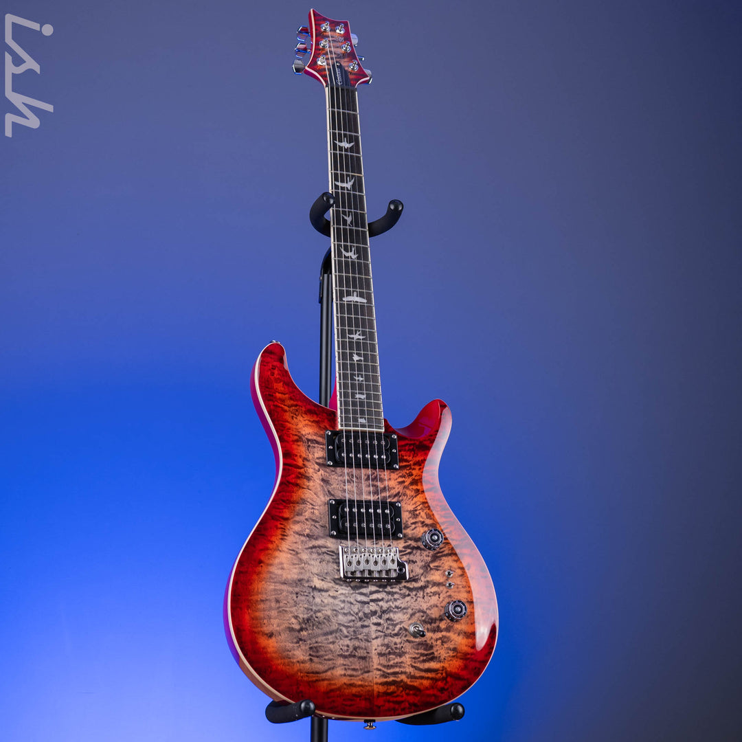 PRS SE Custom 24-08 Quilt Electric Guitar Charcoal Cherry Burst *2025 Release!*