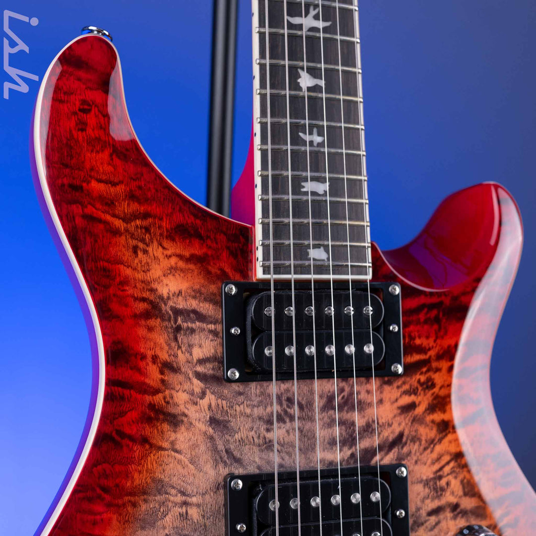 PRS SE Custom 24-08 Quilt Electric Guitar Charcoal Cherry Burst *2025 Release!*