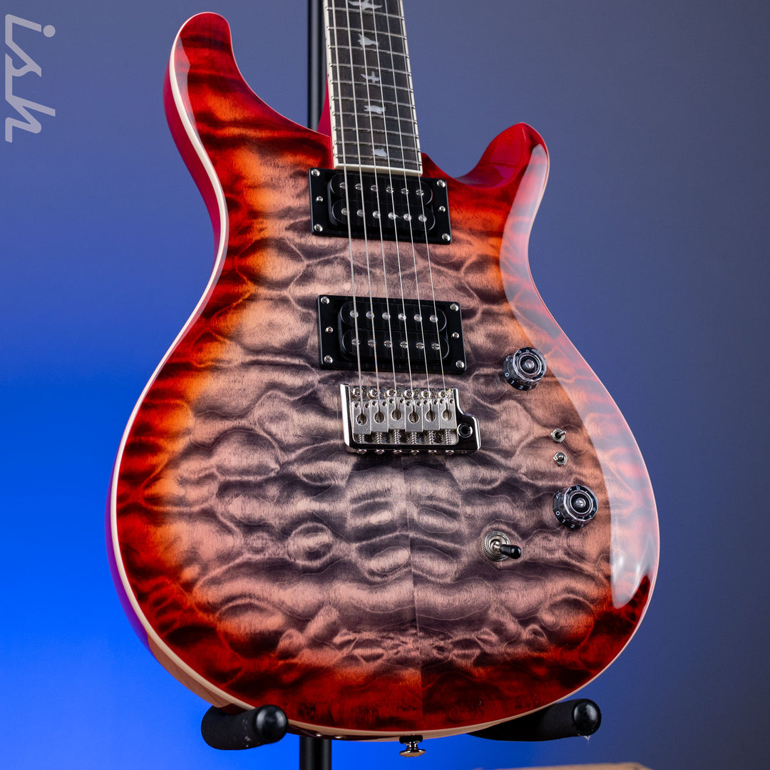 PRS SE Custom 24-08 Quilt Electric Guitar Charcoal Cherry Burst *2025 Release!*