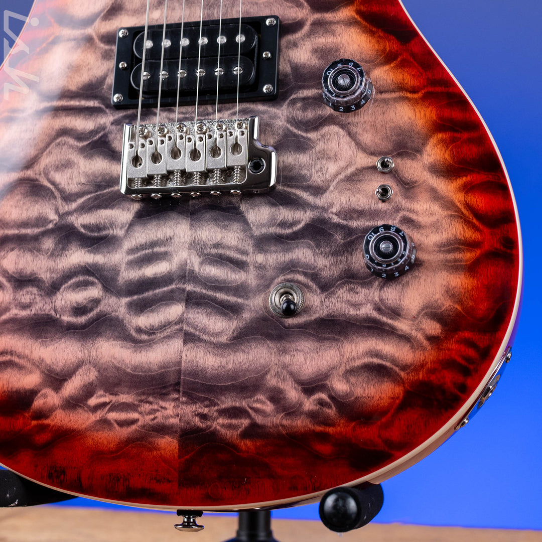 PRS SE Custom 24-08 Quilt Electric Guitar Charcoal Cherry Burst *2025 Release!*