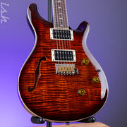 PRS SE Custom 24 Semi-Hollow Piezo Orange Tiger Smokeburst *2025 Release!*