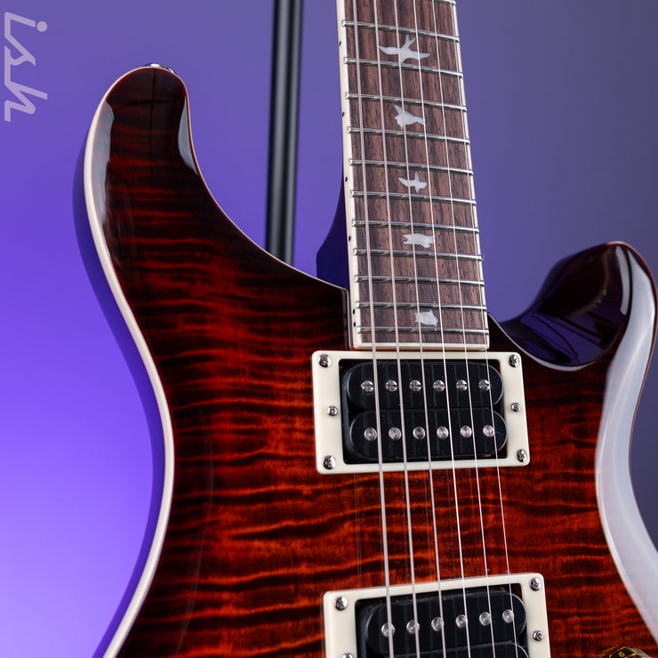 PRS SE Custom 24 Semi-Hollow Piezo Orange Tiger Smokeburst *2025 Release!*