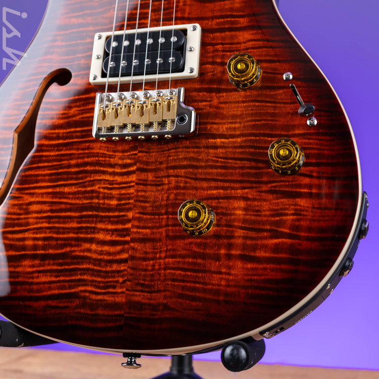 PRS SE Custom 24 Semi-Hollow Piezo Orange Tiger Smokeburst *2025