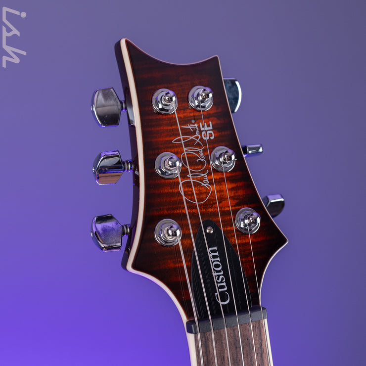 PRS SE Custom 24 Semi-Hollow Piezo Orange Tiger Smokeburst *2025 Release!*