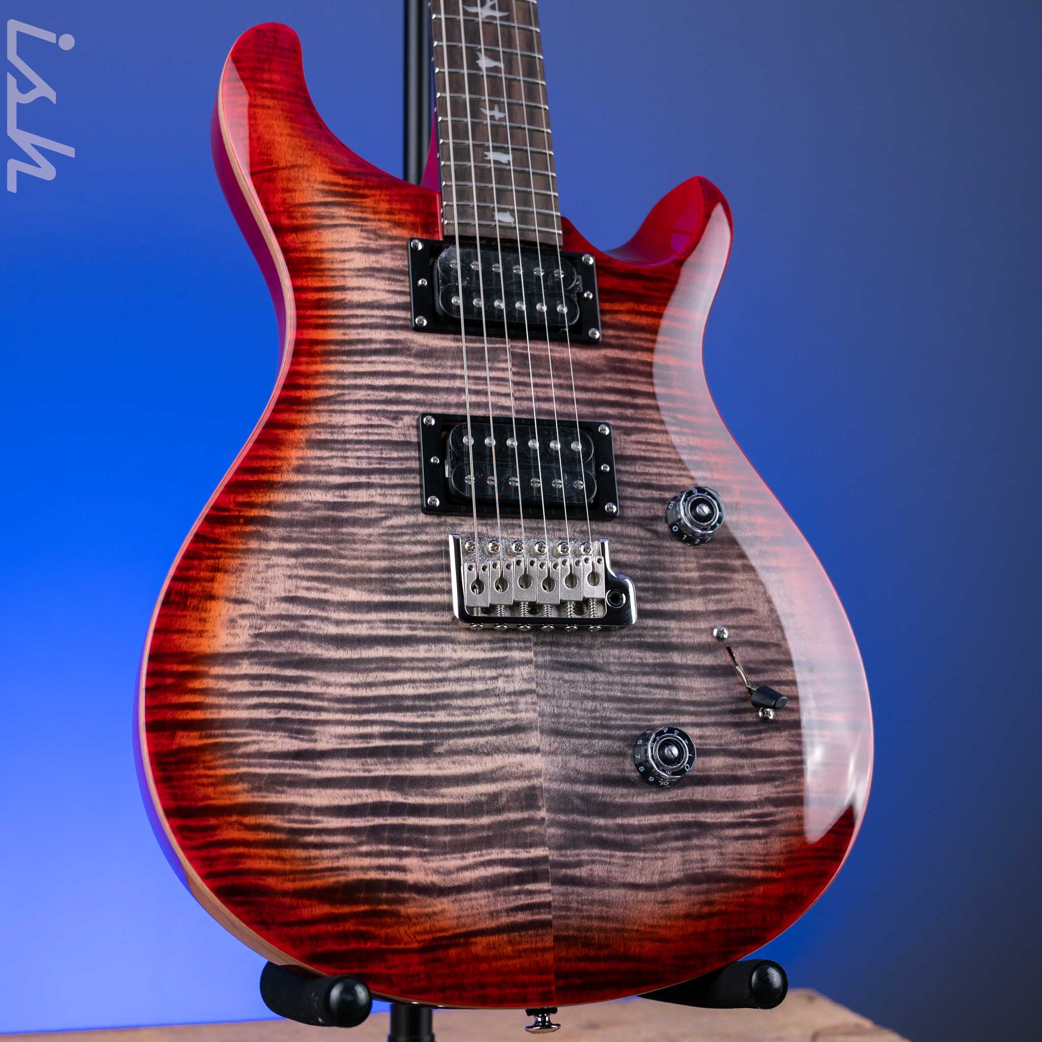 PRS SE Custom 24 Electric Guitar Charcoal Cherry Burst *2025