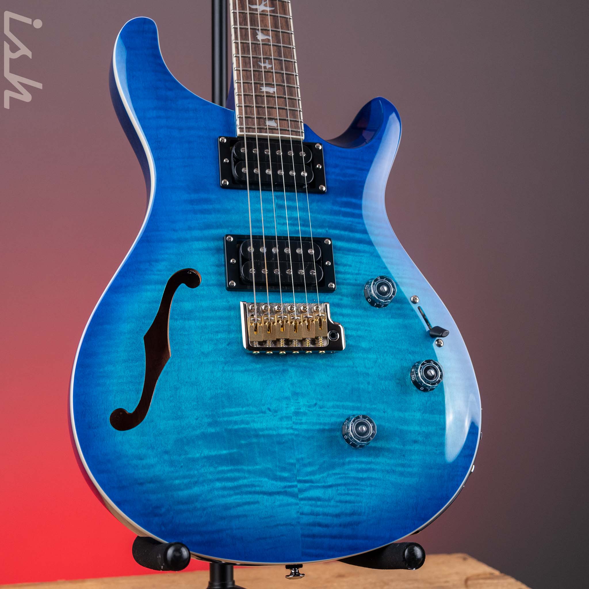 2024 PRS SE Custom 24 Semi-Hollow Piezo Lake Blue – Ish Guitars