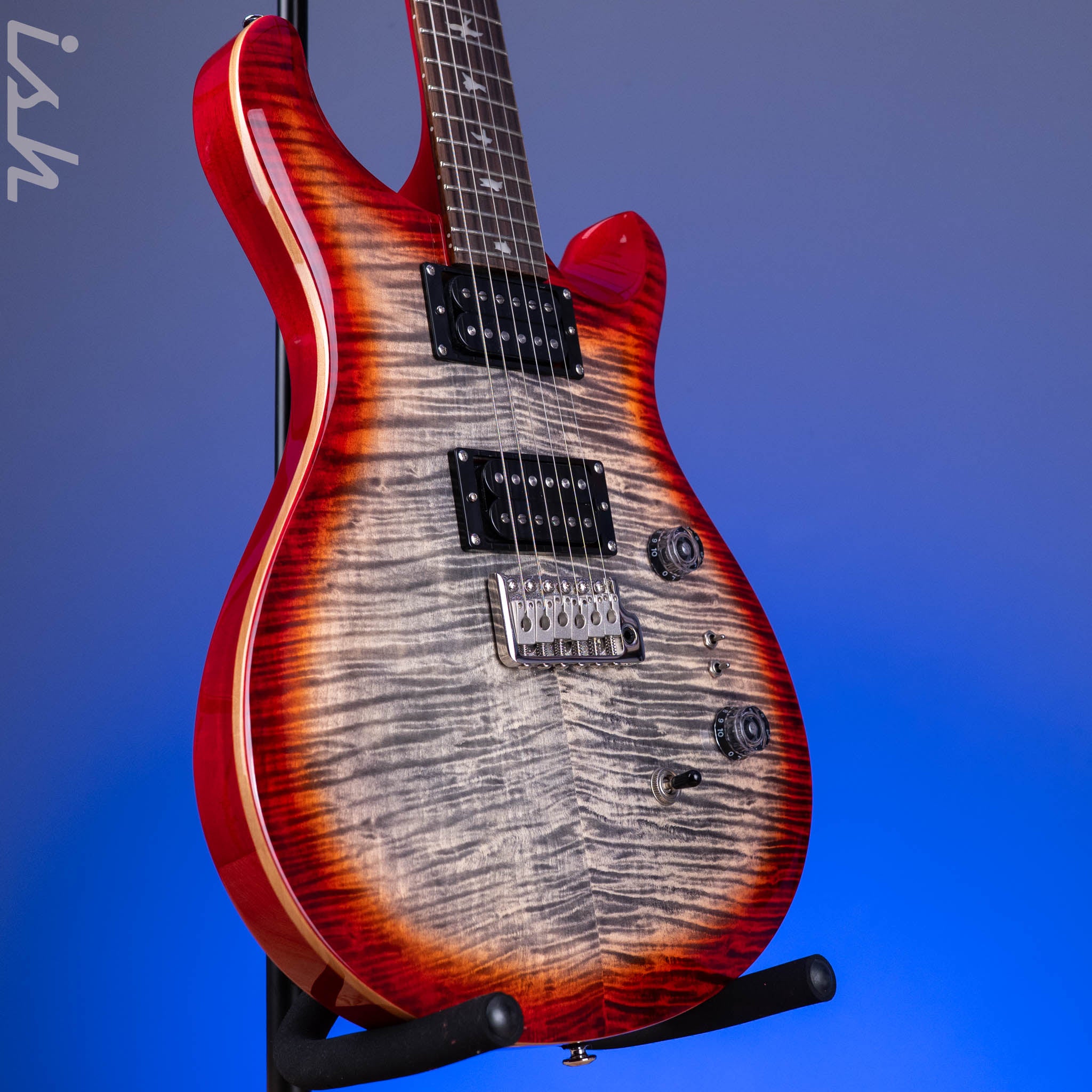 PRS SE Custom 24-08 Charcoal Cherry Burst – Ish Guitars