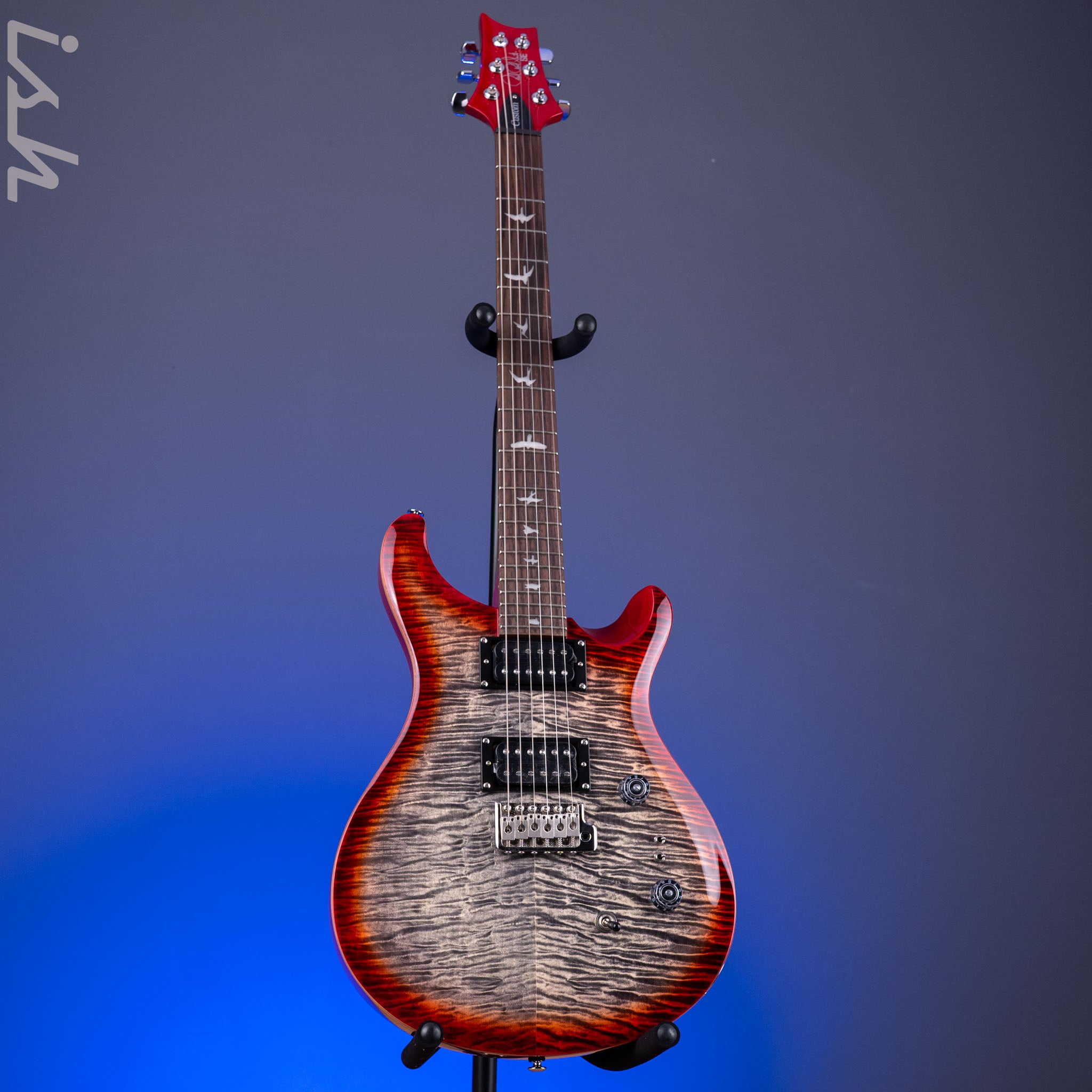 PRS SE Custom 24-08 Charcoal Cherry Burst – Ish Guitars