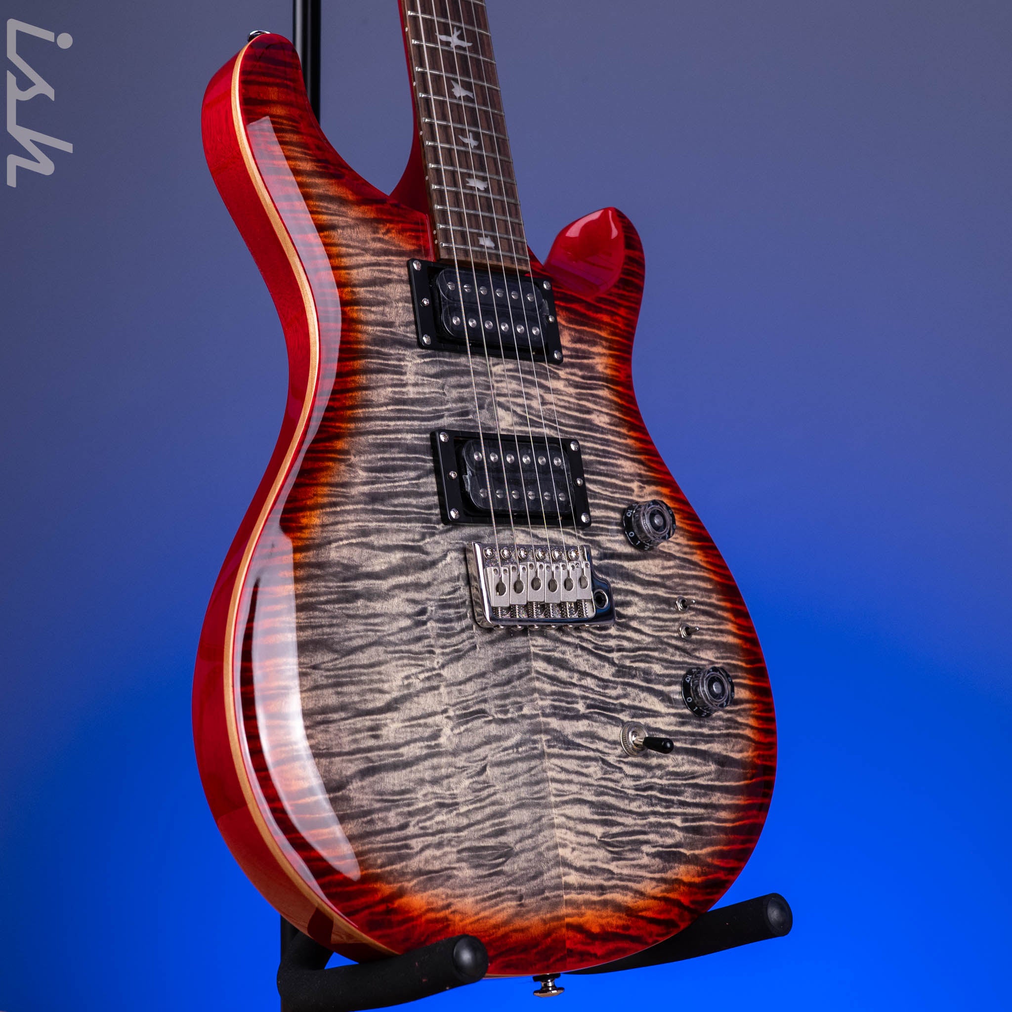 PRS SE Custom 24-08 Charcoal Cherry Burst – Ish Guitars