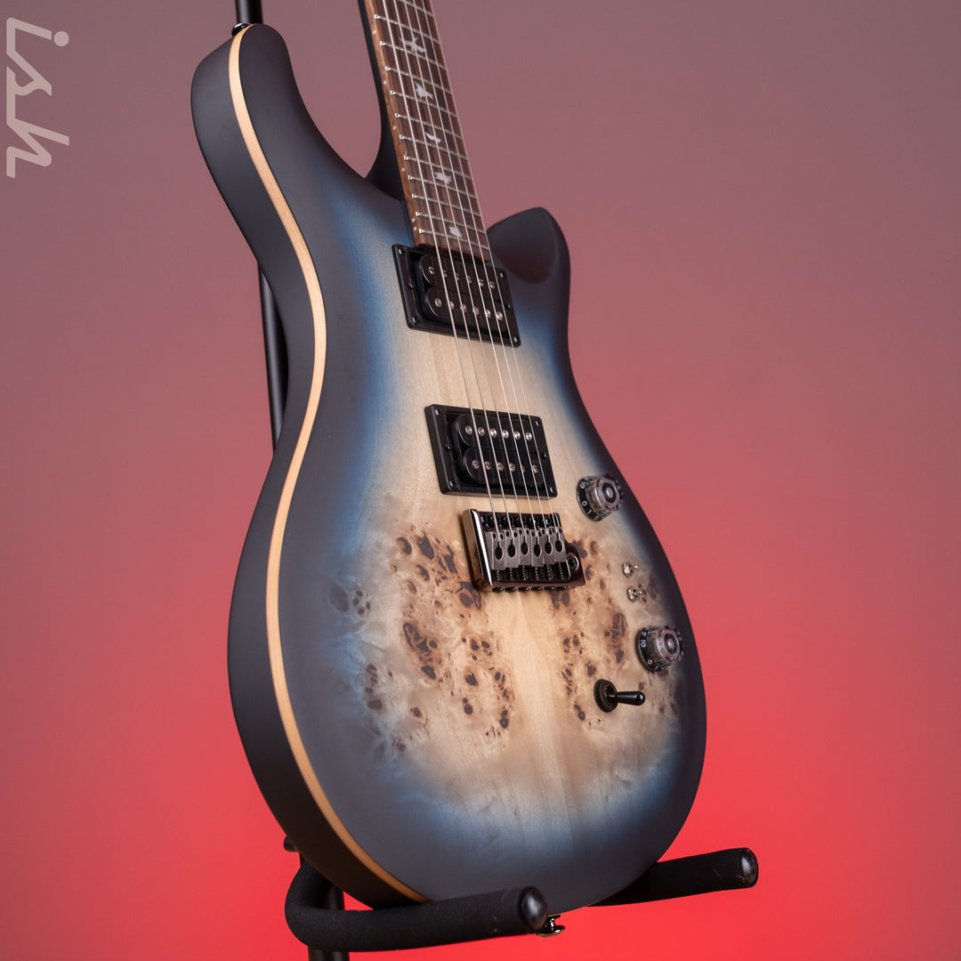 PRS SE Custom 24-08 Poplar Burl Limited Edition Lake Blue Midnight Burst