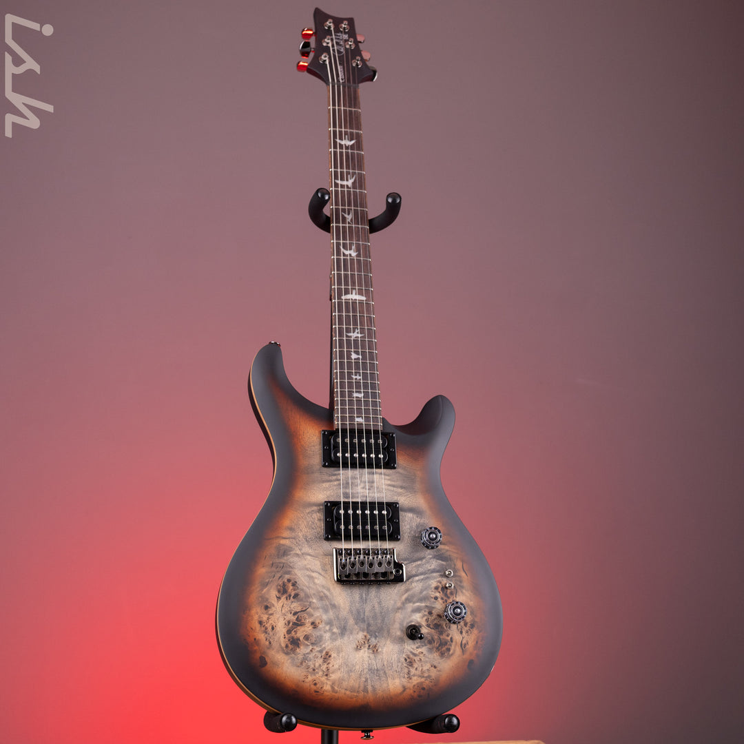PRS SE Custom 24-08 Poplar Burl Limited Edition Charcoal Cherry Midnight Burst