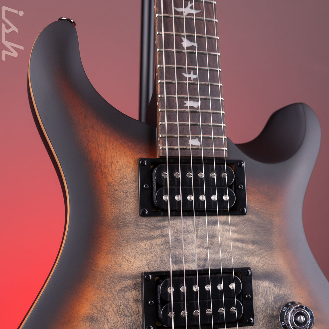 PRS SE Custom 24-08 Poplar Burl Limited Edition Charcoal Cherry Midnight Burst
