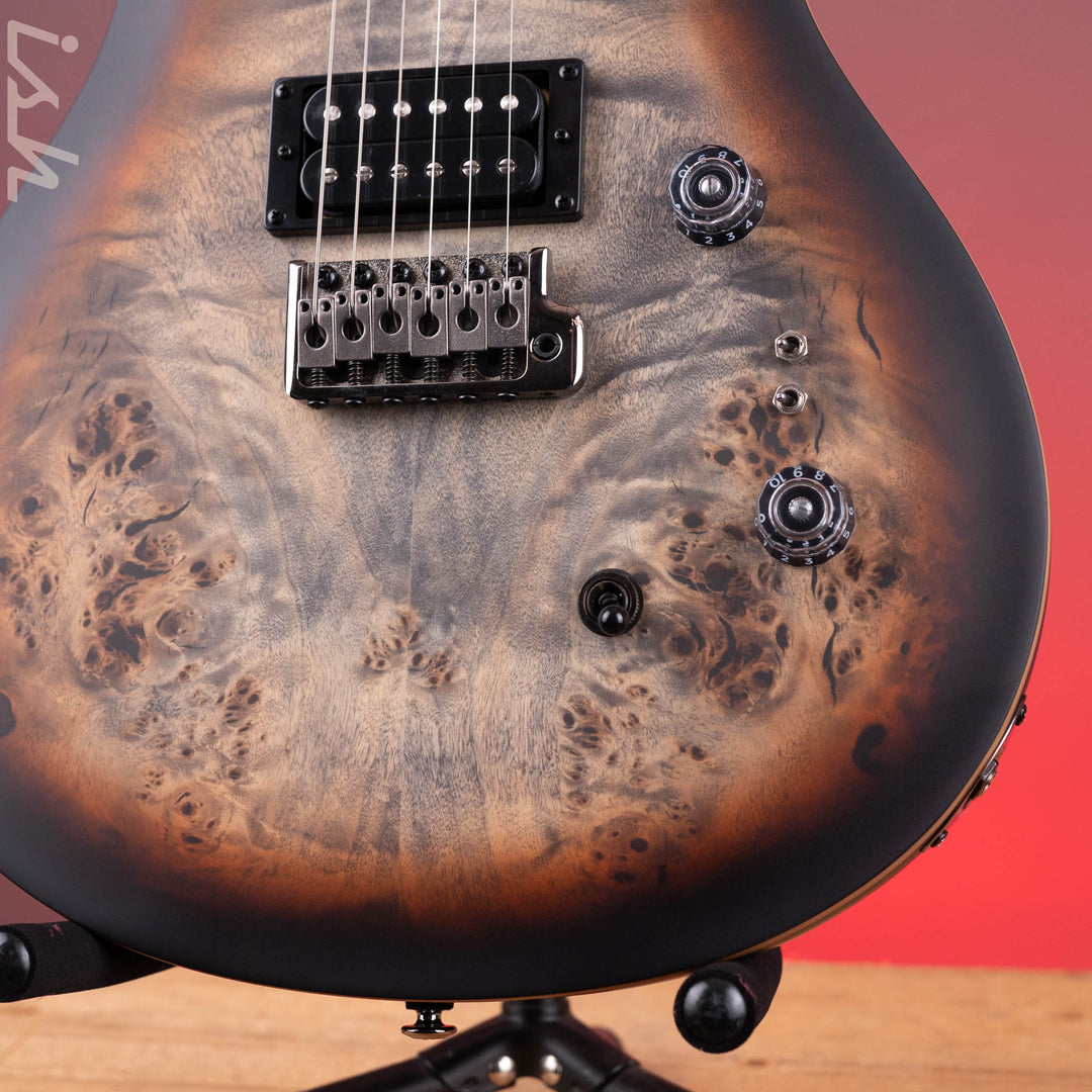 PRS SE Custom 24-08 Poplar Burl Limited Edition Charcoal Cherry Midnight Burst