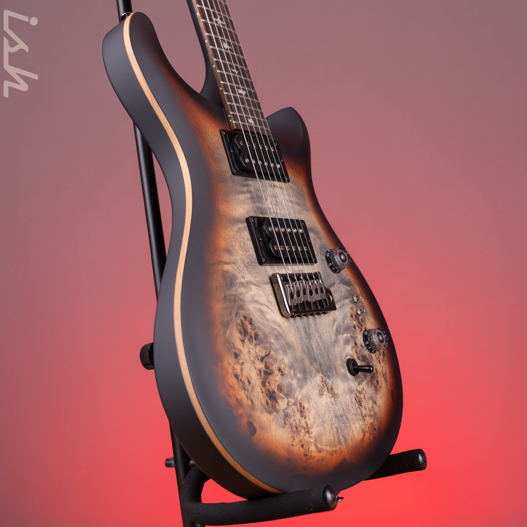 PRS SE Custom 24-08 Poplar Burl Limited Edition Charcoal Cherry Midnight Burst