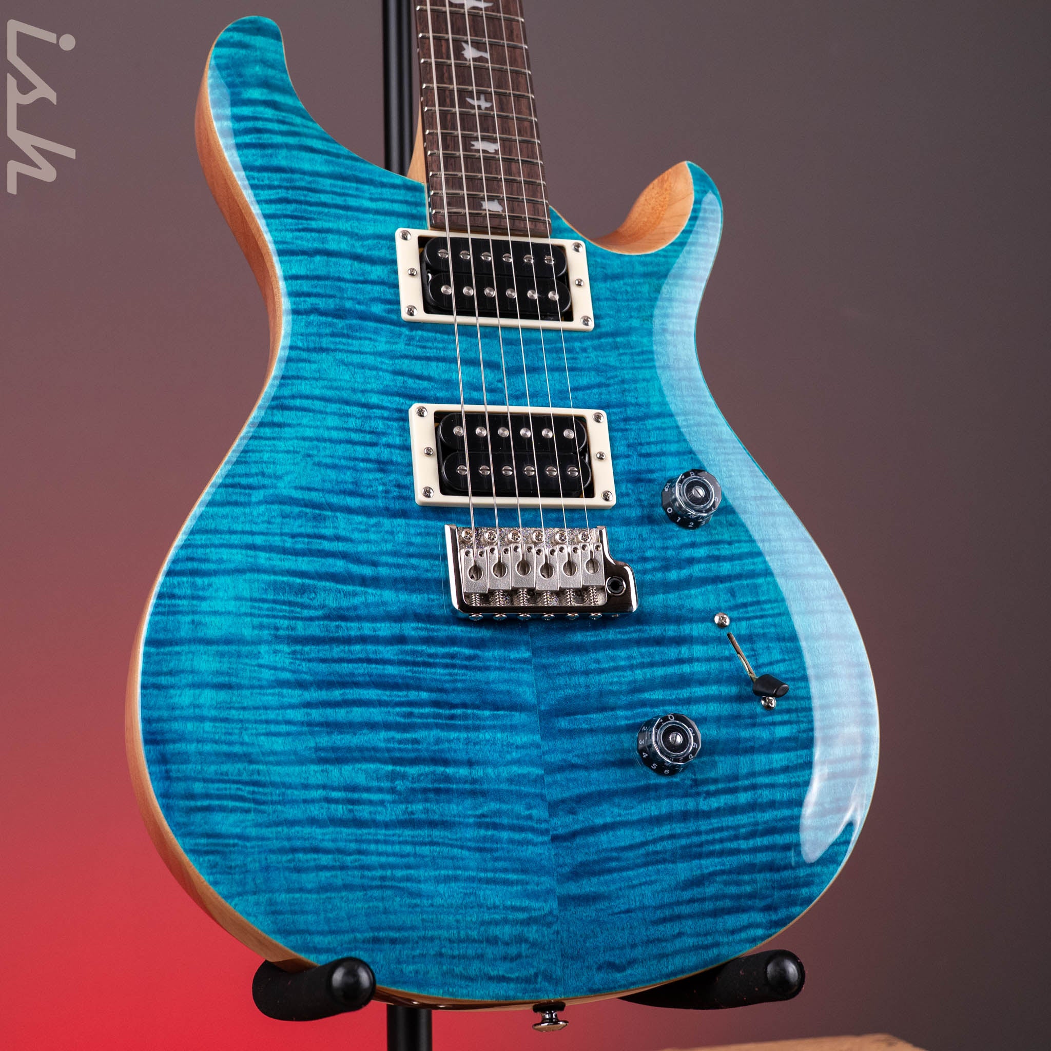 PRS SE Custom 24 Blue Matteo Natural Back – Ish Guitars