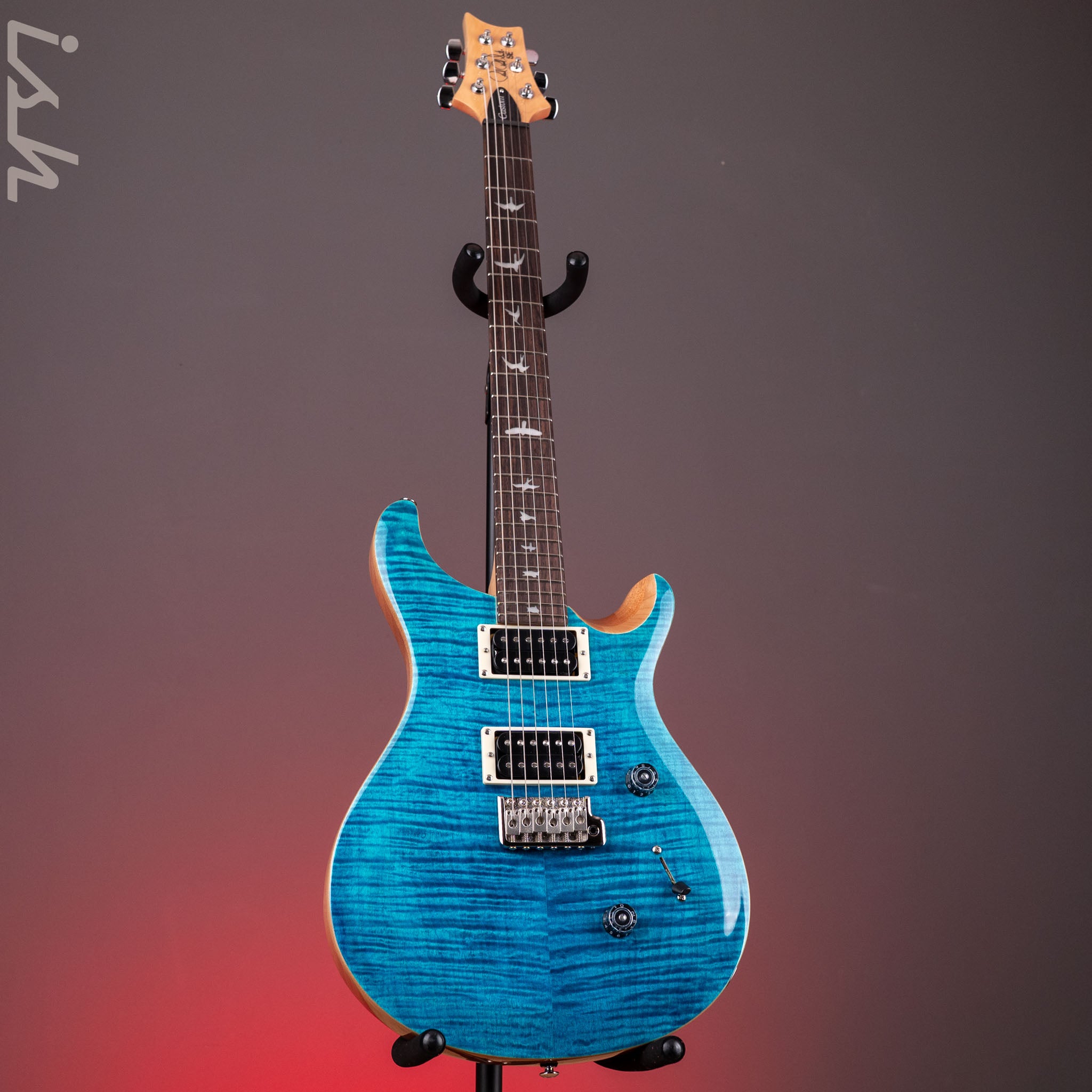 PRS SE Custom 24 Blue Matteo Natural Back – Ish Guitars