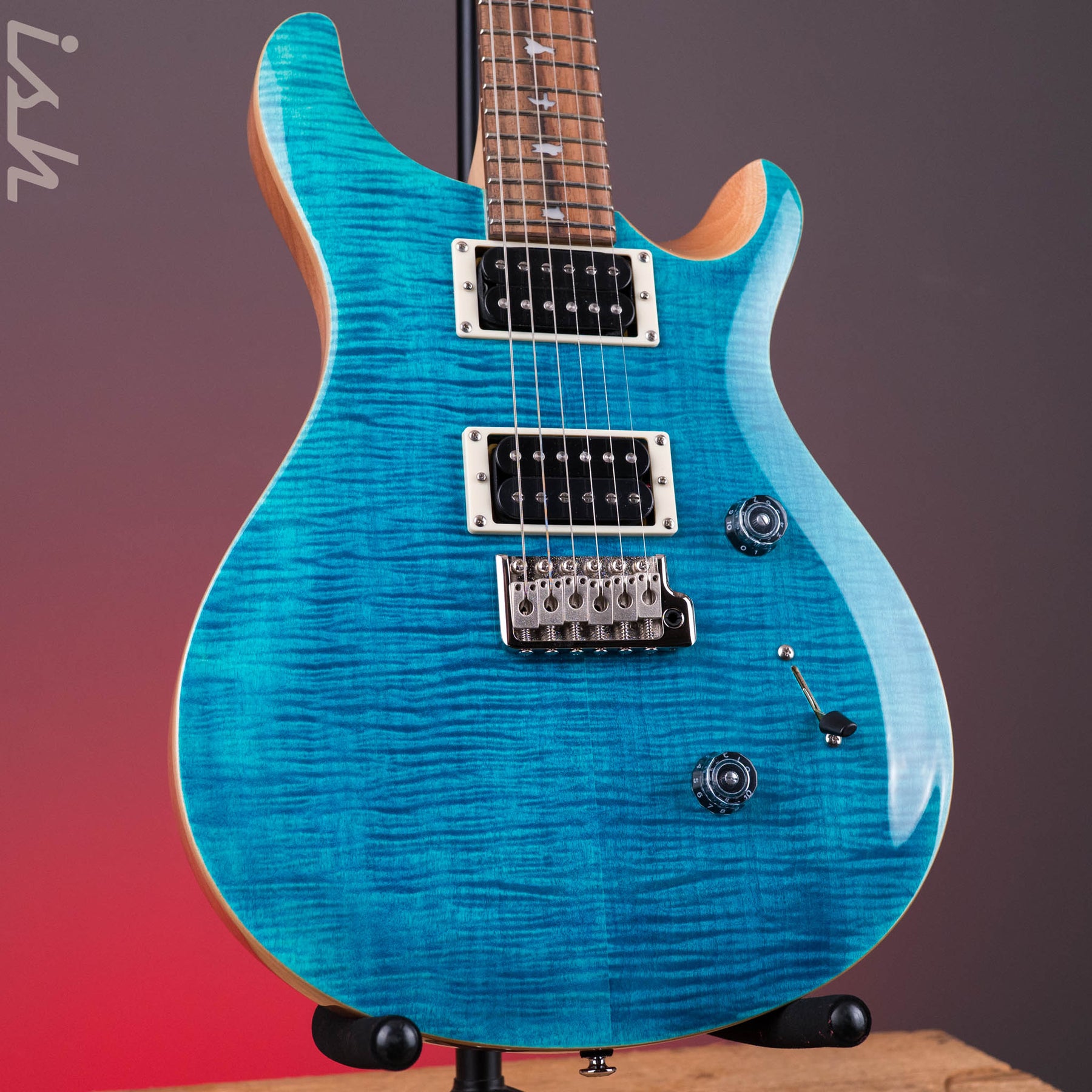 PRS SE Custom 24 Blue Matteo Natural Back – Ish Guitars